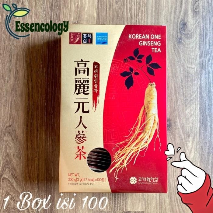 

Korean One Red Ginseng Tea - Teh Ginseng Korea - 1 Box isi 100s - One Ginseng Tea