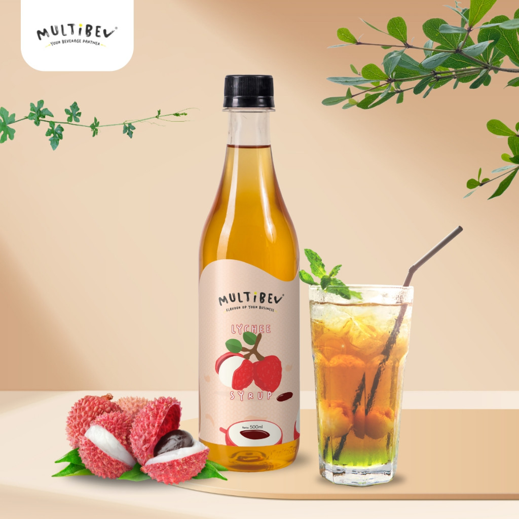 

MultiBev - Syrup Lychee Bottle 500ml - Sirup Minuman Rasa Leci