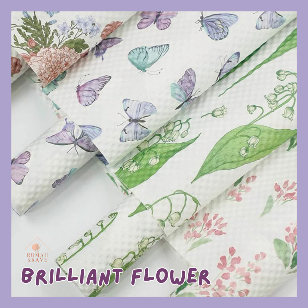

RUMAH KRAVE - Brilliant Flower Paper Kertas Tekstur Buket Kado Tebal