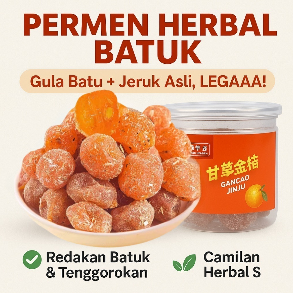 

❤️COD &GRATIS ONGKOS❤️100% Herbal Permen Batu Licorice Pereda Batuk Buah Kumquat / Buah Kering Ketan Lembut Jeruk Salju Tianshan / Makanan Ringan Kasual | Legakan Tenggorokan, Redakan Batuk Kering &Berdahak