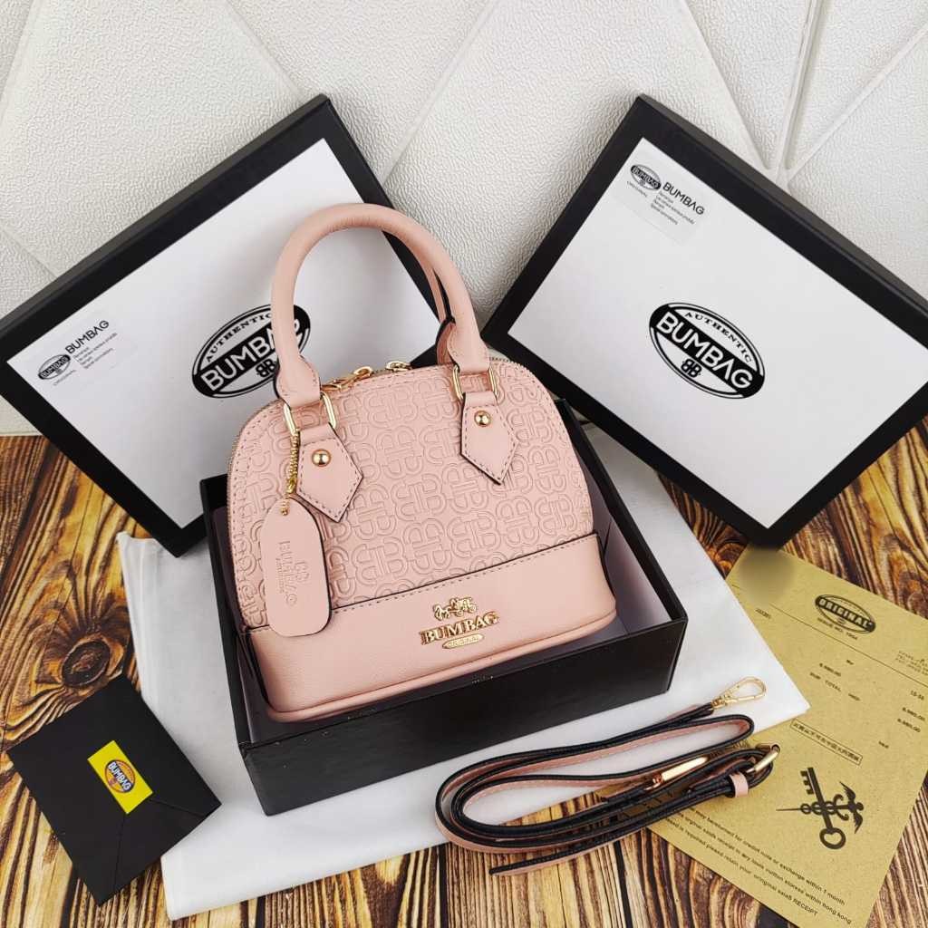Terbaru BUMBAG - TAS SELEMPANG ALMA MINI FREEBOX GLITER IMPORT + SET BOX ( ADA TALI PANJANG) - BUMBA