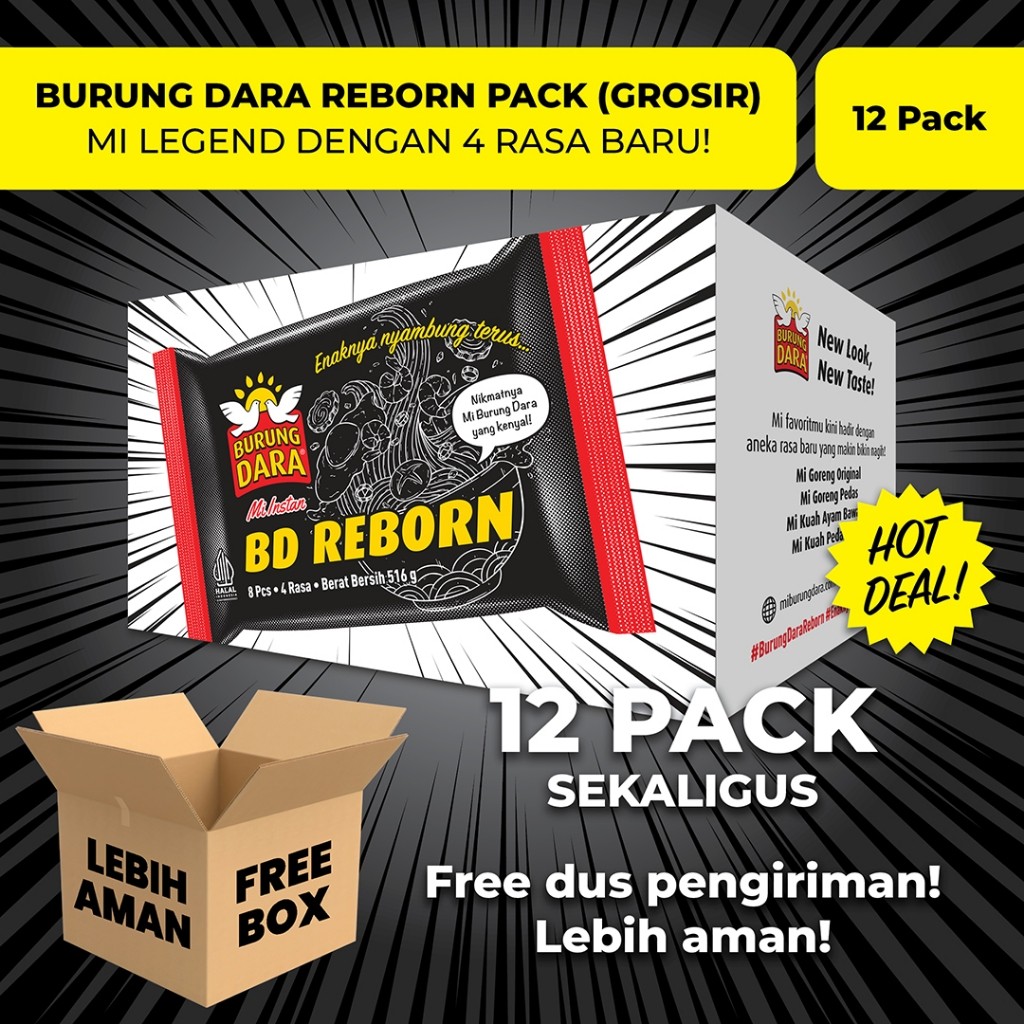 

Burung Dara Instant Reborn 12 Pack (Grosir)