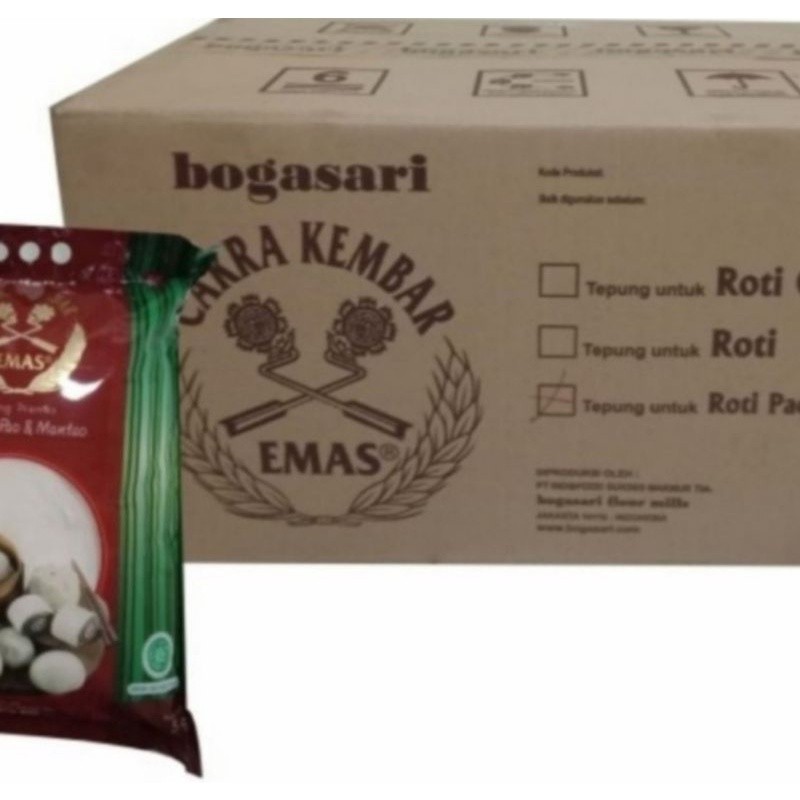 

1 dus isi 6pcs Terigu Cakra Kembar Emas Bogasari (Pao & Mantao)