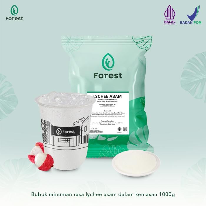

[[Promo]] Bubuk Minuman LYCHEE SQUASH Powder 1000 g - FOREST Bubble Drink - POWDER