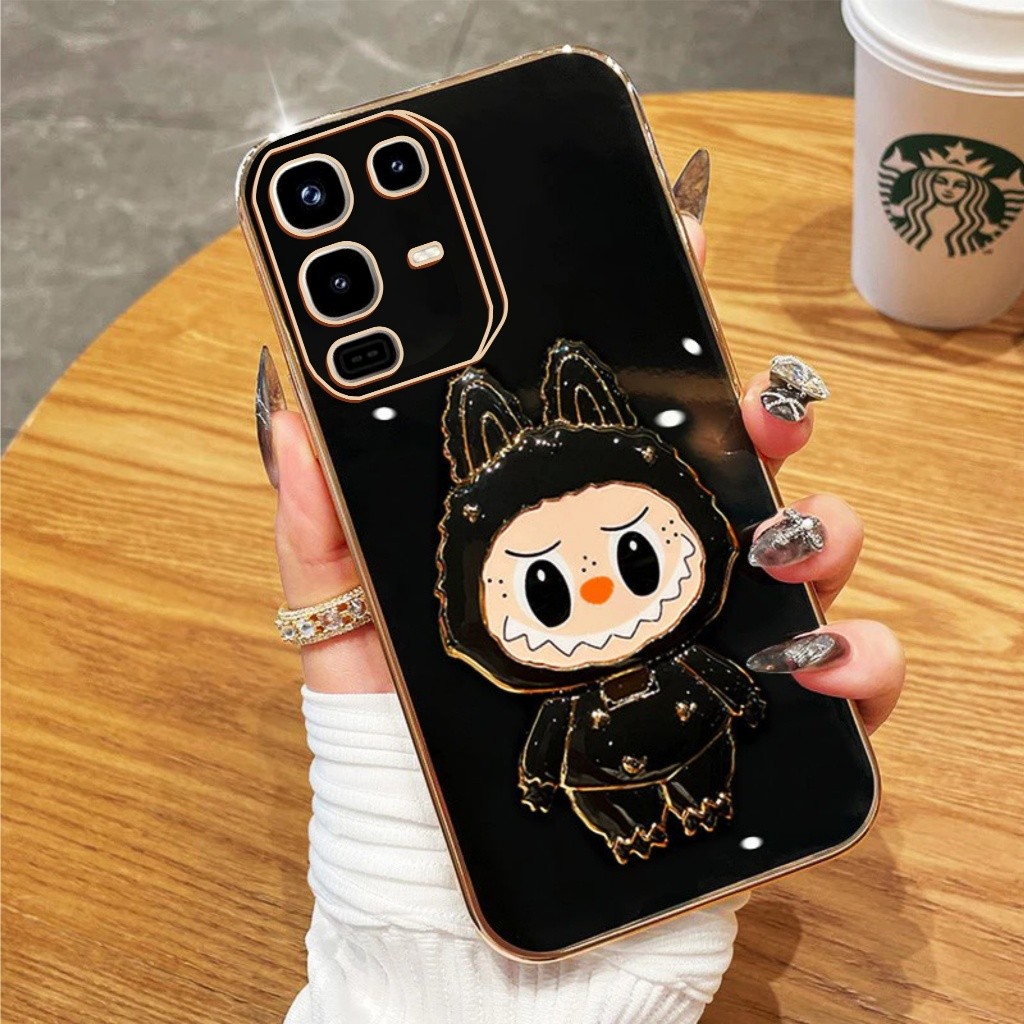 Casing For Infinix Note 50s 50x 5G Soft Case Boneka Mirror Stand Bracket