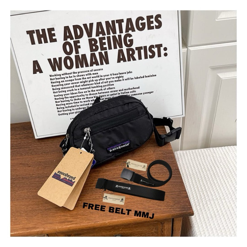 ANGGRAEINI Gratis Belt Mastermind Waistbag Tas Pinggang Pria dan Wanita Patagonia Mini Hip Pack Full