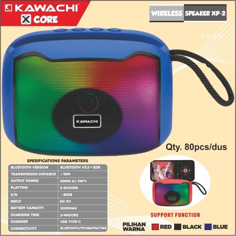Speaker Kawachi Bass Bluetooth / Bluetooth Speaker Mini / Wirelees Speaker Mini Murah /  / Mini, Ton
