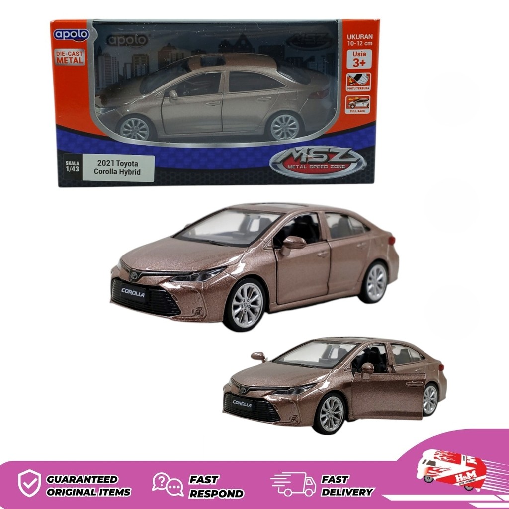 Diecast Apolo MSZ 2021 Toyota Corolla Hybird Brown