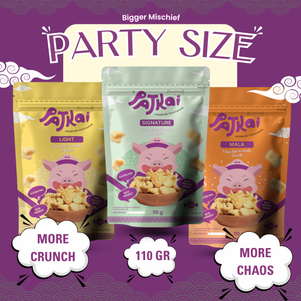 

Patkai Snack Kerupuk Babi Patkai Party Pack