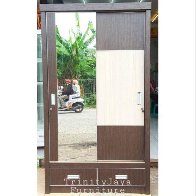 Lemari Pakaian Sliding 2Pintu HPL