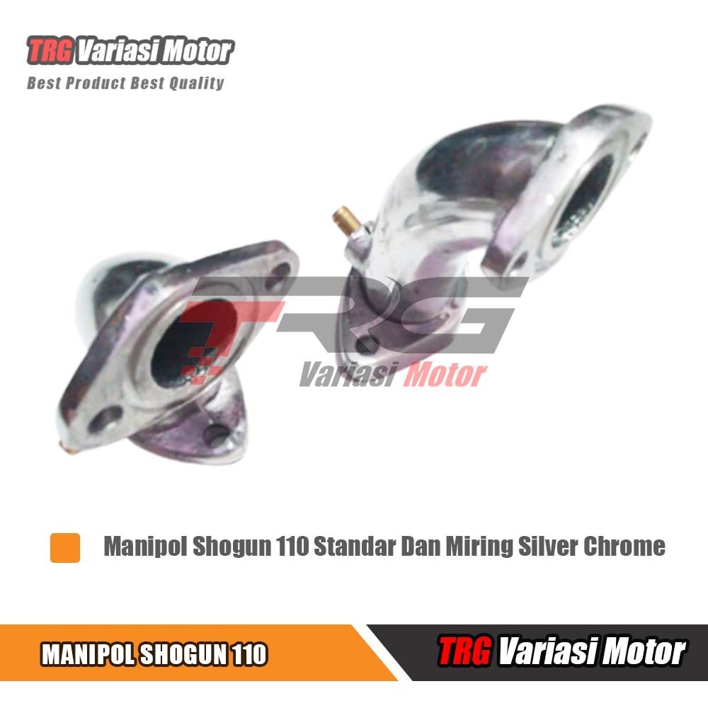Manipol Shogun 110 Manipol Miring Shogun Intake TRG 2 Varian Lurus dan Miring Silver Chrome MM