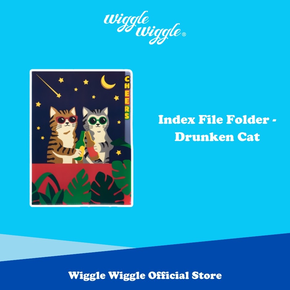 

Wiggle Wiggle Index File Folder - Drunken Cat Document Keeper Map File Folder Lucu Korea