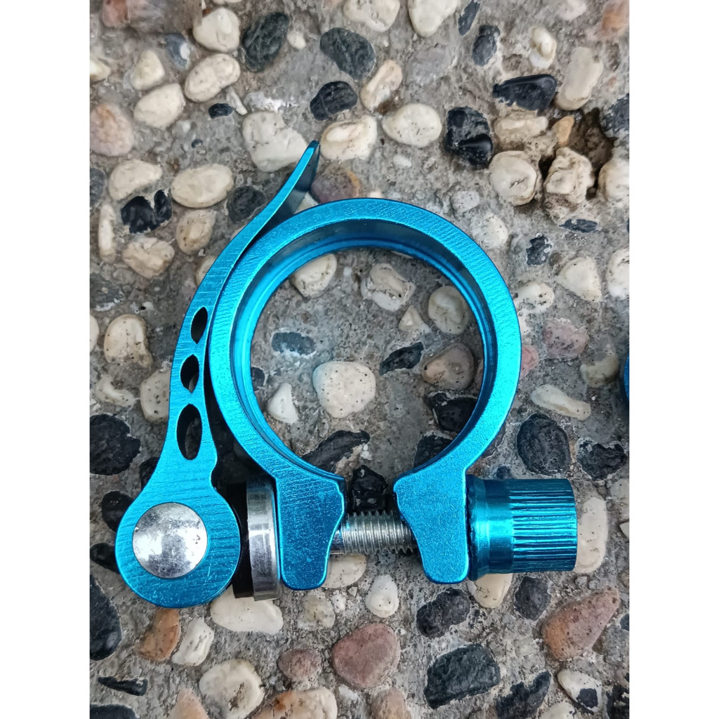 Seatclamp 31.8 34.9 mm 31.8mm 34.9mm Seat Clamp Quick Release QR Alloy Ring Klem Sadel Sepeda MTB
