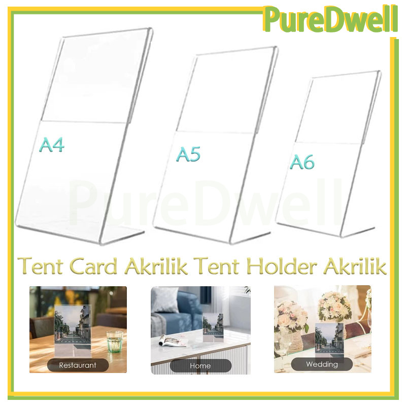 

Tempat Brosur Akrilik A4-A5-A6/ Tent Card Akrilik / Tent Holder Akrilik /Akrilik QRist Barcode / Stand Akrilik