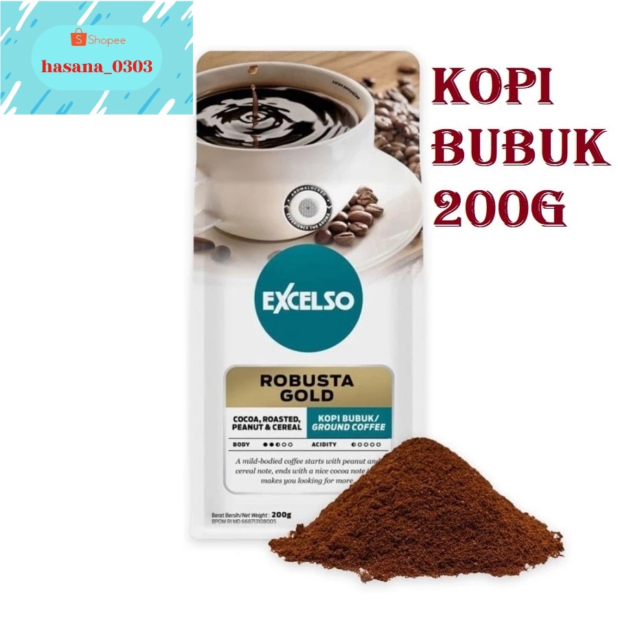 

Ready Excelso Kopi Robusta Gold Bubuk 200G