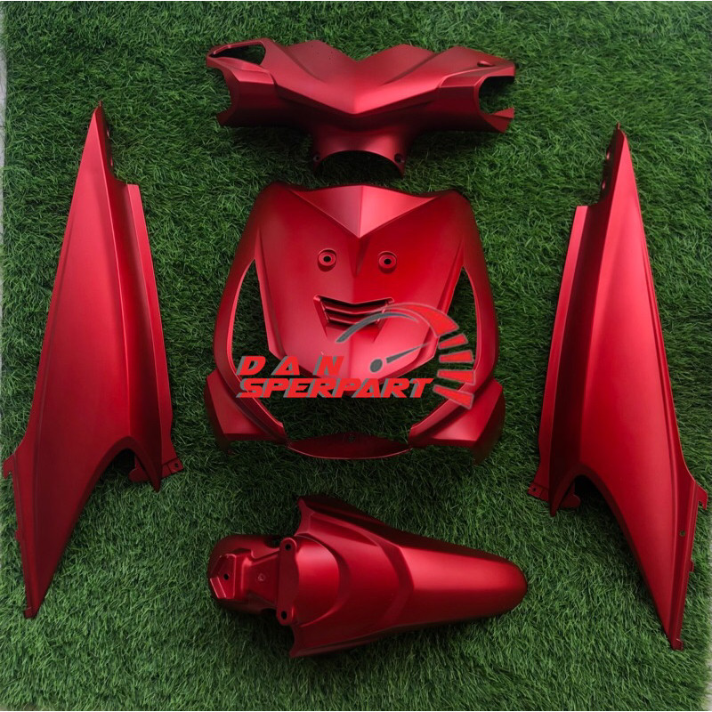 full body halus beat karbu warna merah doff