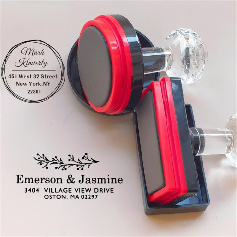 

Personalized Return Address Stamp Self Ink stamp Custom Self Inking Modern Business Family or Wedding Stamper Housewarming Gift