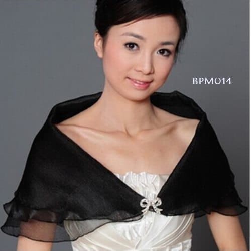 Bolero Pesta Pengantin Hitam Aksesoris Cardigan Wedding Bpm 014