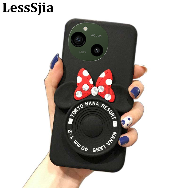 Phone Cover Sharp Aquos R9 Pro R8S R7 Sense9 Soft Mickey Makeup Mirror Holder Anti Fingerprint for S