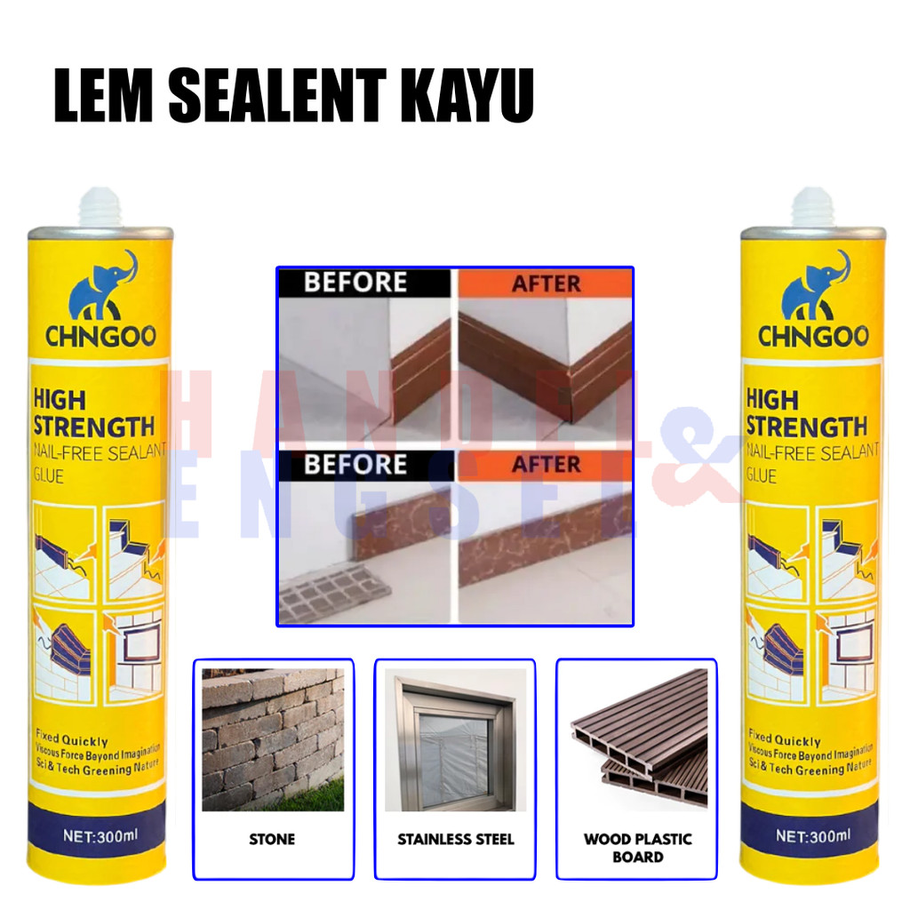 Lem Kayu Super Anti Rayap Lem Sealant Batu Kayu Plastik Board Nail Free