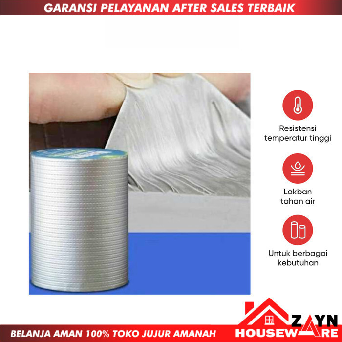 

TaffGUARD Lakban Aluminium Foil Butyl Super Adhesive Duct Tape 20cmx10
