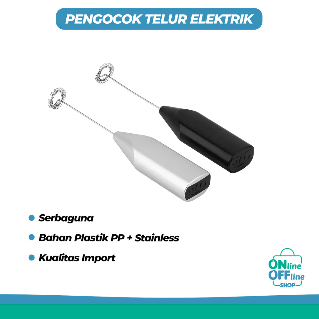 Alat Pengocok Telur Elektrik Alat Kocok Kopi Kue Serbaguna 𝓞𝓞𝓢 455
