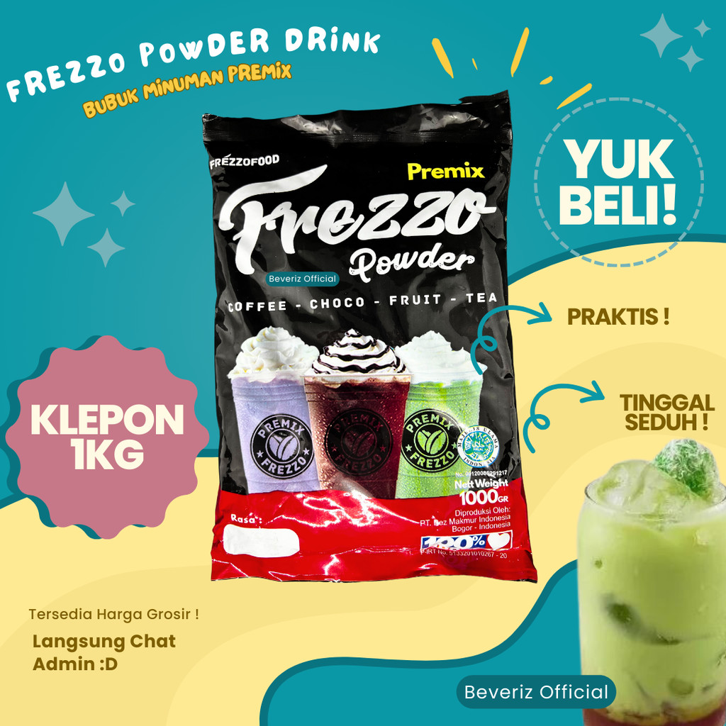 

BEVERIZ Frezzo Bubuk Minuman Rasa Klepon | Boba Powder Drink 1Kg / 1000gram {Bisa COD} {tersedia harga grosir}