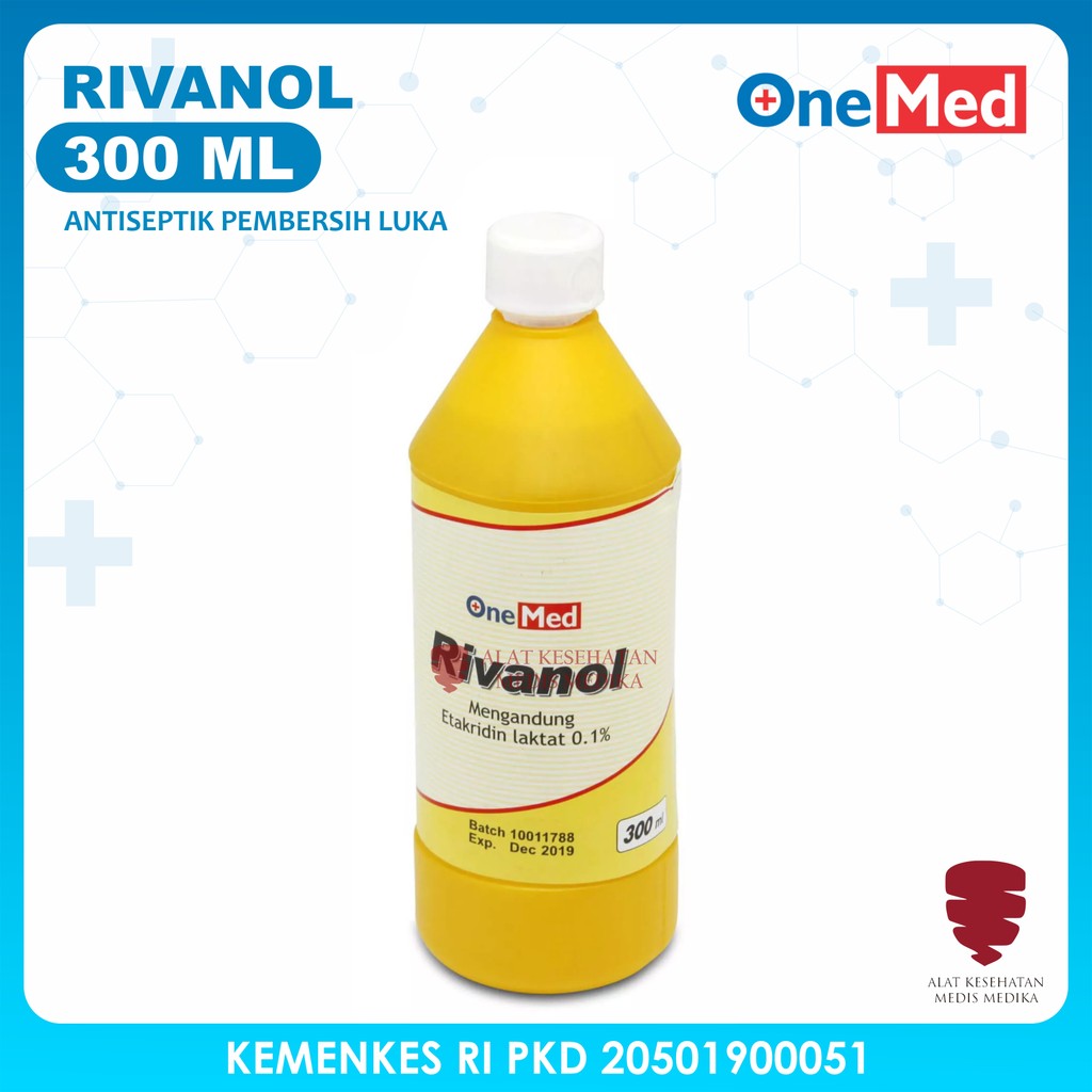 Rivanol 300ml Onemed Antiseptik Cairan Pembersih Luka Botol Isi 300cc
