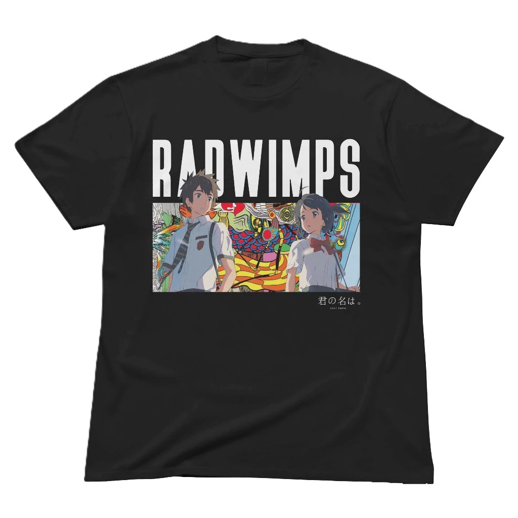 Kaos T-Shirt pria Kaos Band radwimps kaos wibu kaos anime Kimi No Nawa Katun 100% Combed 24s