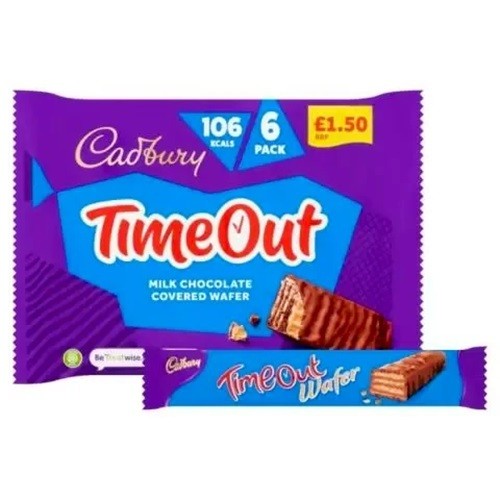 

Coklat Cadbury Time Out Wafer Chocolate isi 6pcs asal Eropa