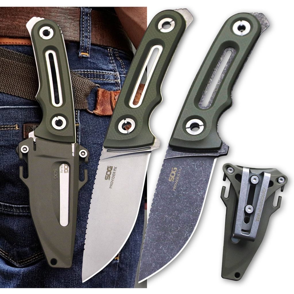 DC53 Steel Full Tang Outdoor Multi purpose EDC Survival Knife+Sheath, Jungle Rescue Hunting Knife, w