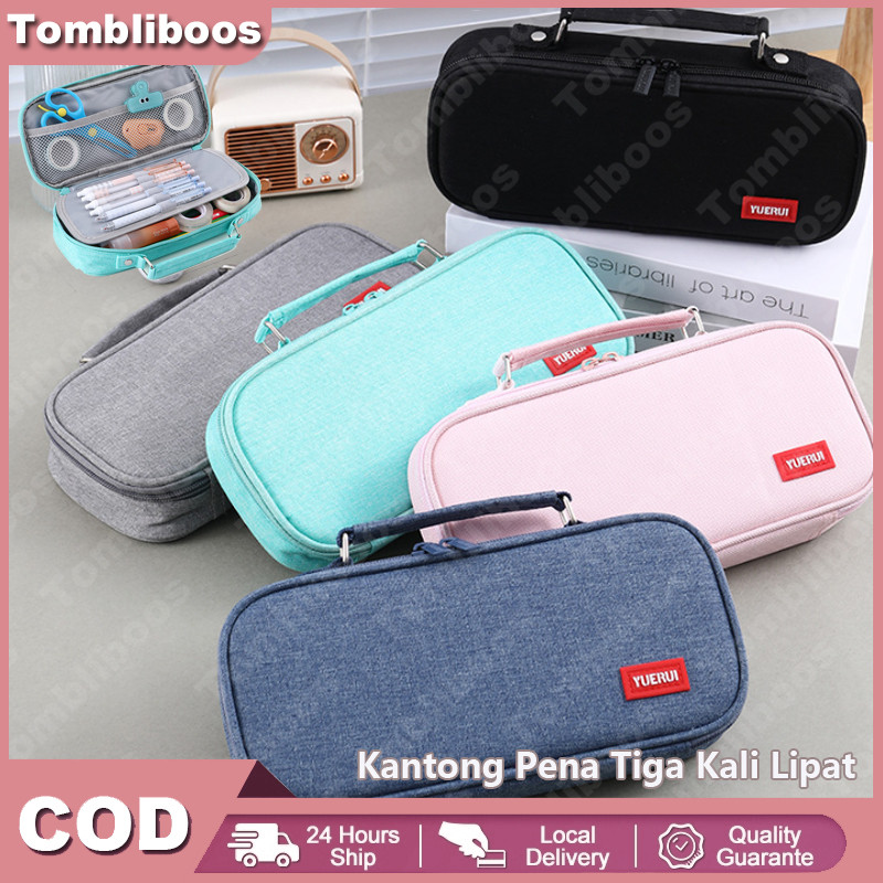 

technandaa - tombliboos kotak pensil transparan kapasitas besar double layer multifungsi