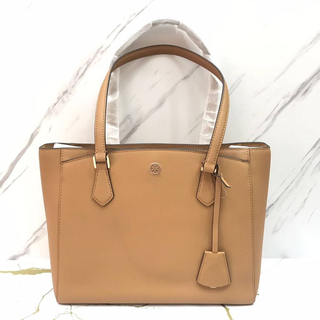 Tory Burch Robinson Small Tote in Cardamon