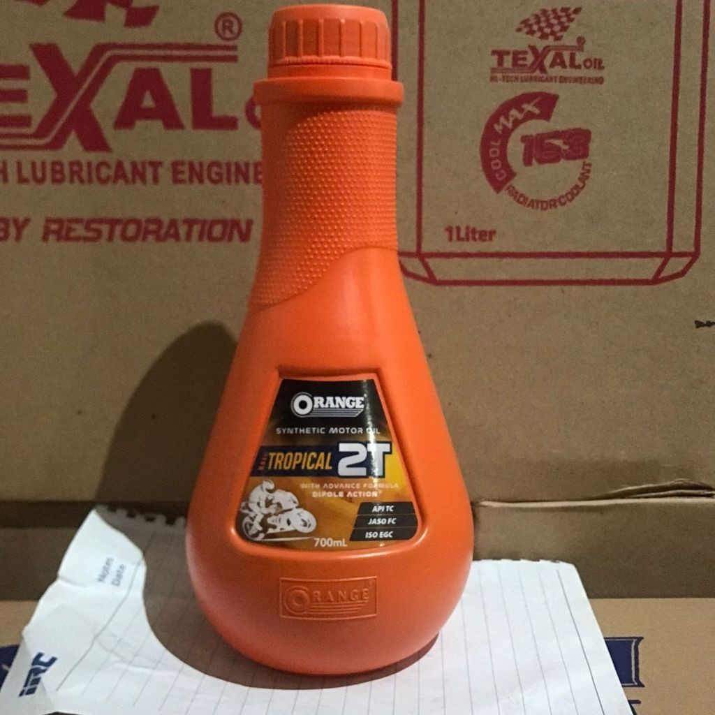 Promo/Oli samping Orange Tropical 2T (0,7L) Wangi Murah Oli samping 2 tak