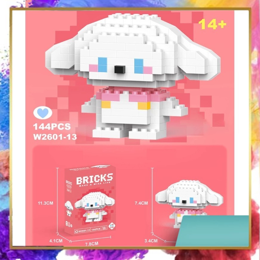 BRICKS Mainan Balok Susun Karakter Cinnamoroll LEGO Figure 144 PCS - W2601-13