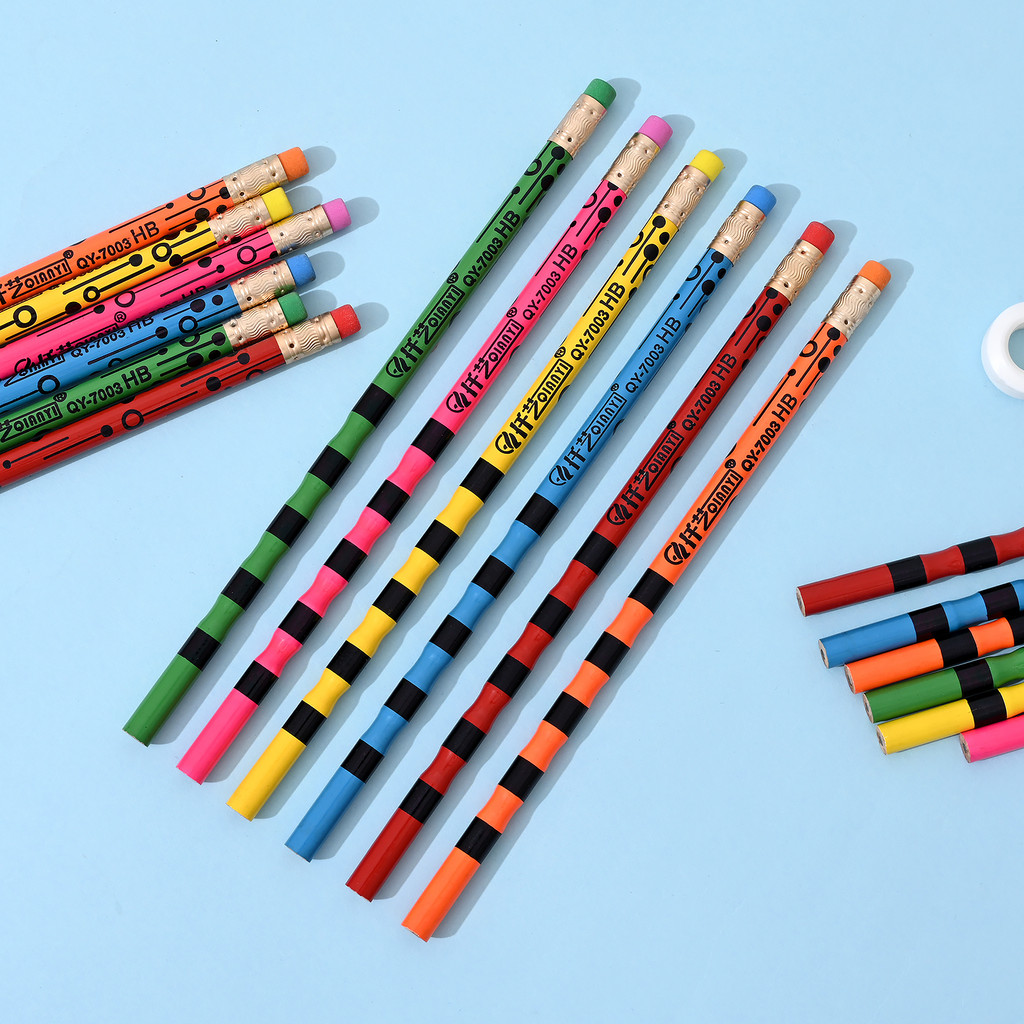 

12pcs Bamboo Joint Design Wood Pencils for Classroom,Wooden Pencils with Erasers,HB Pencil for Sketching Drawing Back to School