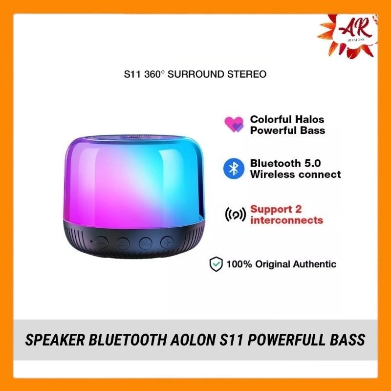 Aolon Speaker Bluetooth Colorful Lights Hands-free calling HiFi 360° Surround Sound TF Card AUX