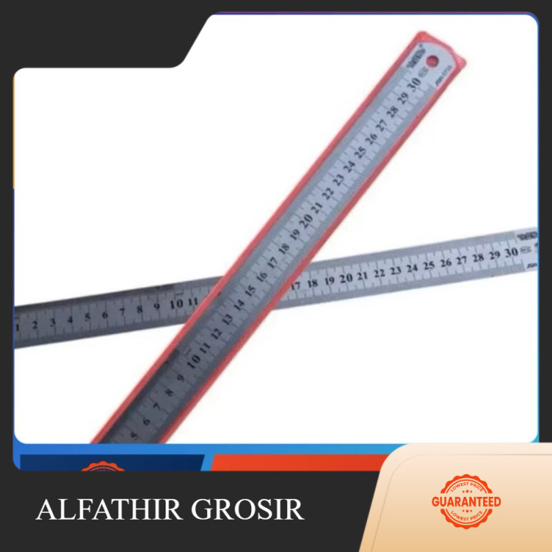 

GROSIR PENGGARIS BESI STAINLESS 30 CM 1 LUSIN - ISI 12 PCS