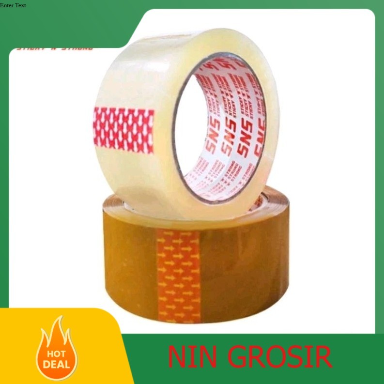 

12 PCS — LAKBAN BENING/COKLAT 72 YARD x 45 MM SNS