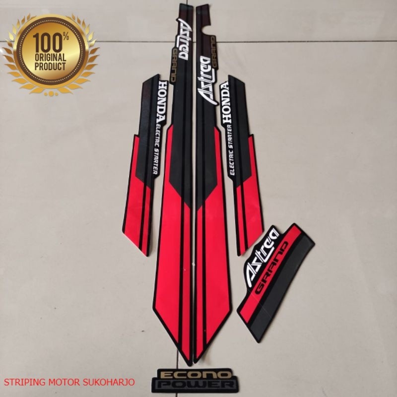 (ORI) STRIPING HONDA ASTREA GRAND BULUS KAPSUL LIST BODY 1992 1993 UNGU PINK kualitas original