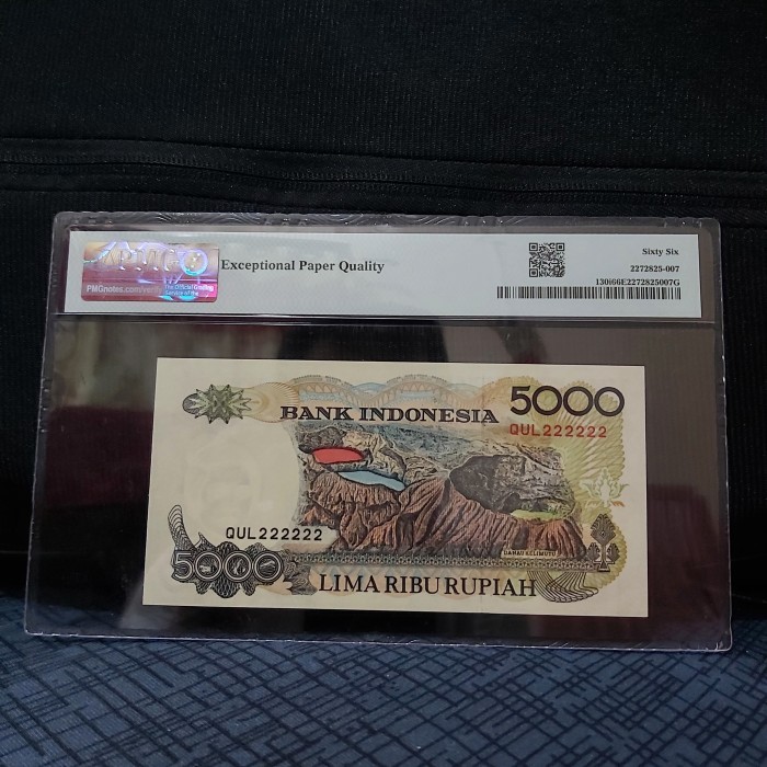 uang kuno 5000 sasando 1992 solid 2 pmg 66