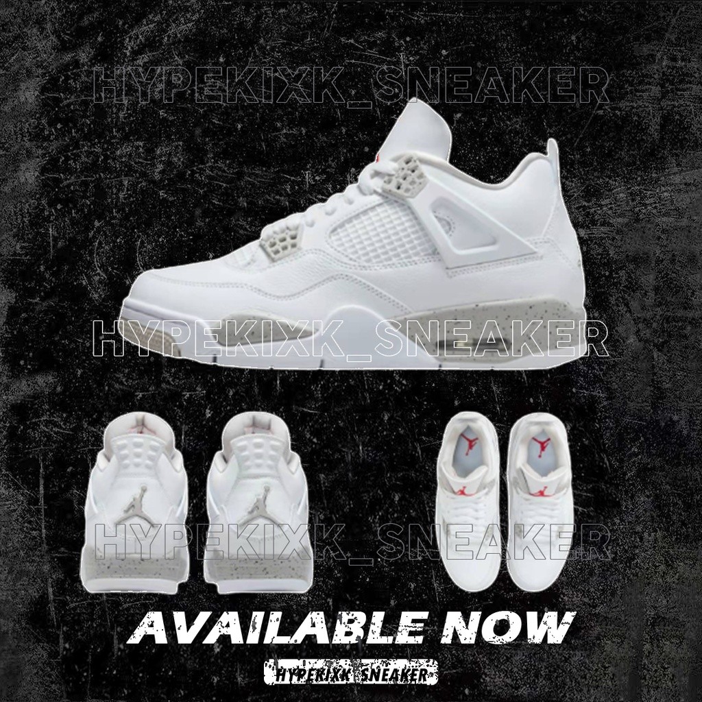 Air Jordan 4 Retro '' White Oreo '' CT8527 100 ( Originals Quality 100% ) Men's And Women's Sneakers