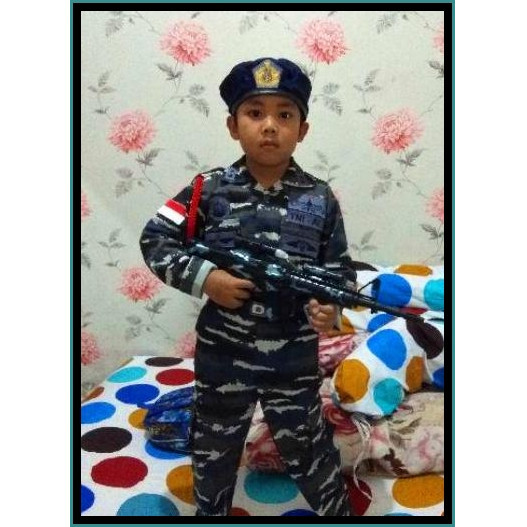 Baju tentara anak Baju TNI AL loreng Kostum Loreng TNI Angkatan Laut