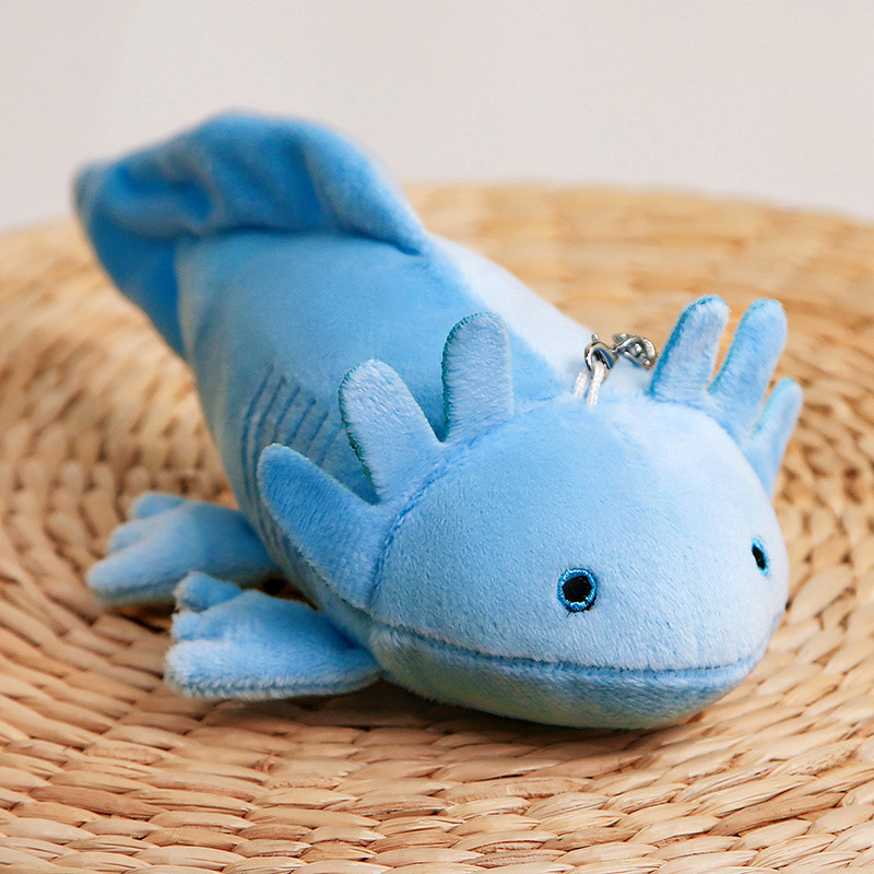 22cm Small Axolotl Plush Keychain Mini Cute Salamander Soft Toy Stuffed Animal Newt Kawaii Bag Penda