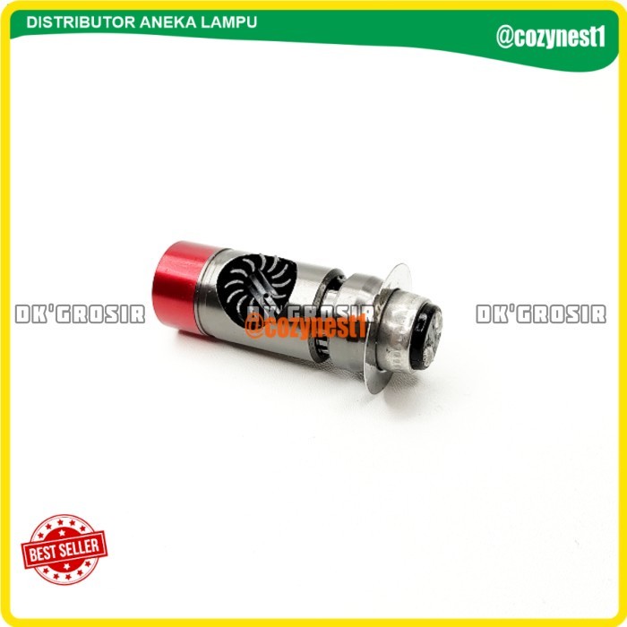 IBRIGHT Lampu Depan H6 Kipas LED Lampu Utama tipe Laser Jauh Dekat - PUTIH-PUTIH