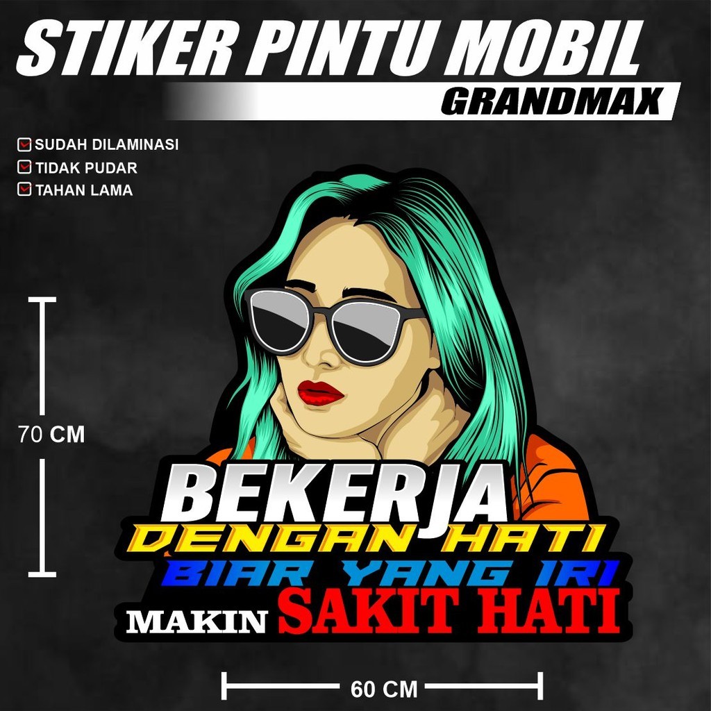 STIKER PINTU PICK UP GRANMAX / DECAL STIKER PINTU MOBIL CARRY L300 / STIKER PINTU PICK UP / STIKER M