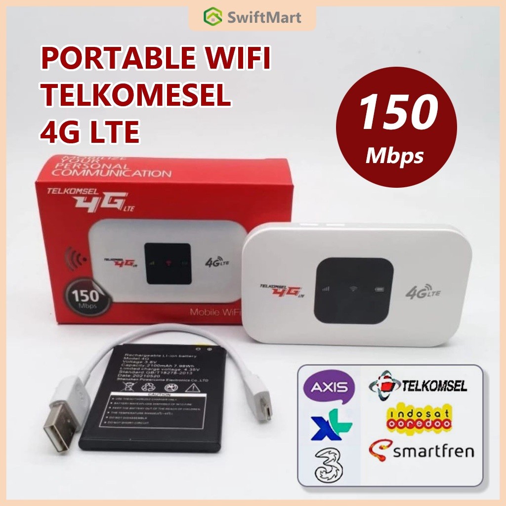 [Ready] MIFI MODEM WIFI 4G UNLOCK OPERATOR Perdana Telkomsel 4G Portable Mobile WiFi Portable Semua 