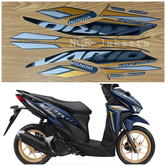 [New Assesoris] STIKER STRIPING VARIO 125 2021 BIRU MATTE BLUE