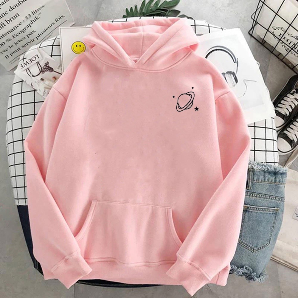 WAJIB PUNYA Hoodie Wanita Babyterry Korea Style Motif MARS KEKINIAN