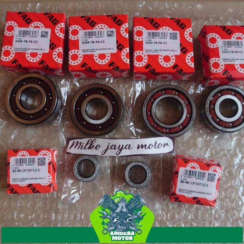 Bearing laher klaher mesin fullset kruk as gigi rasio racing keramik rx king k s rxk rxs rx spesial 
